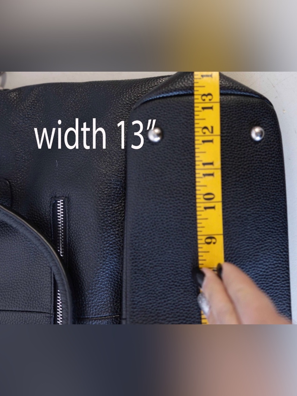 Kattee Classic Black Leather Tote Bag - Black - Picture 12 of 13